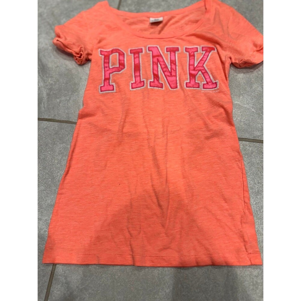 PINK by Victorias Secret Bright Peach Tshirt Size XS